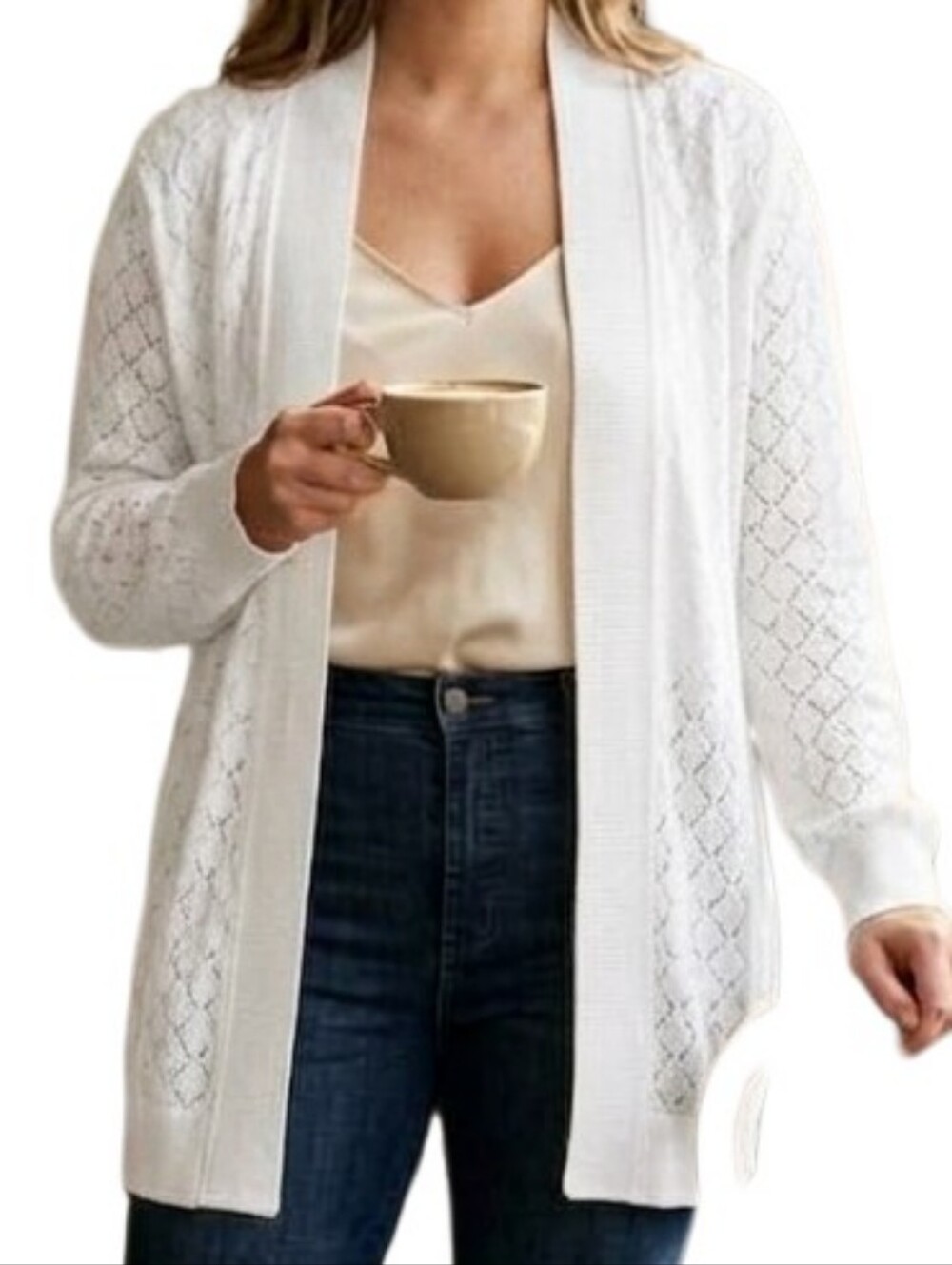 JONES NY Open Knit Cardigan 2X